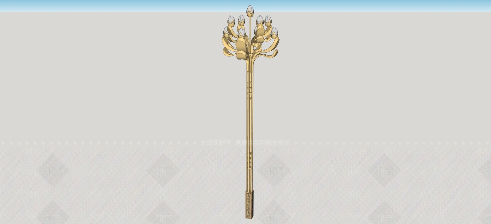 欧式路灯SU模型下载【ID:1149774677】