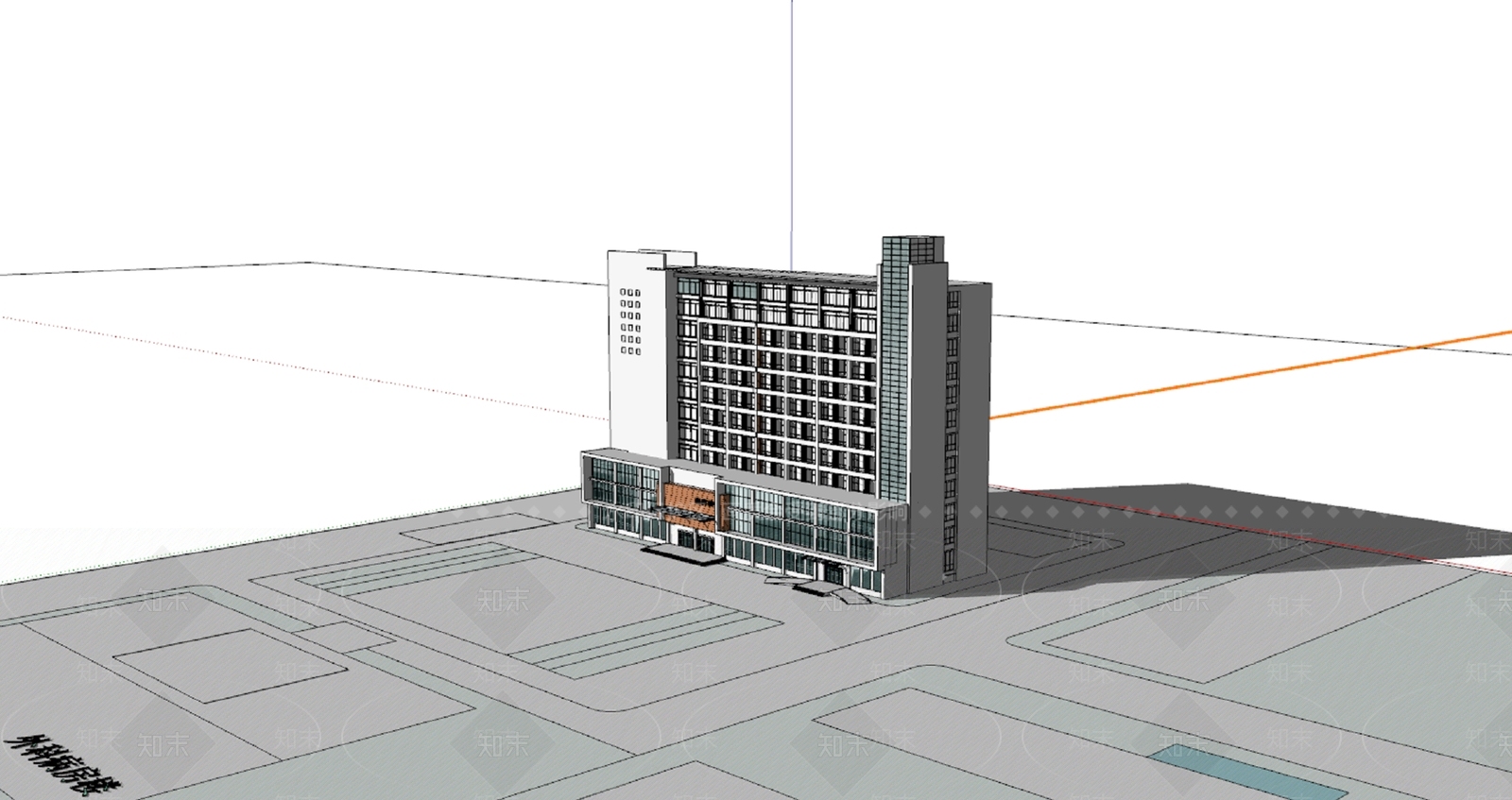 现代医疗建筑SU模型下载【ID:1149776557】