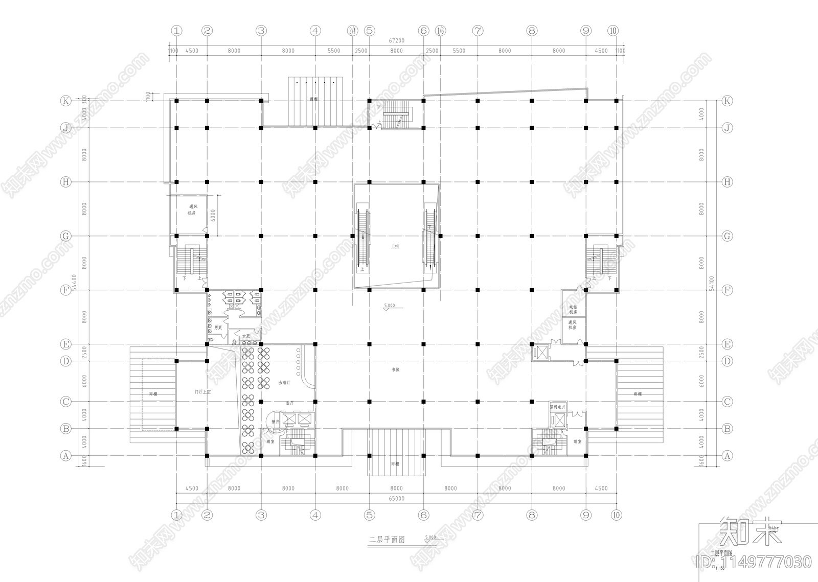 新华书店建筑设计图cad施工图下载【ID:1149777030】