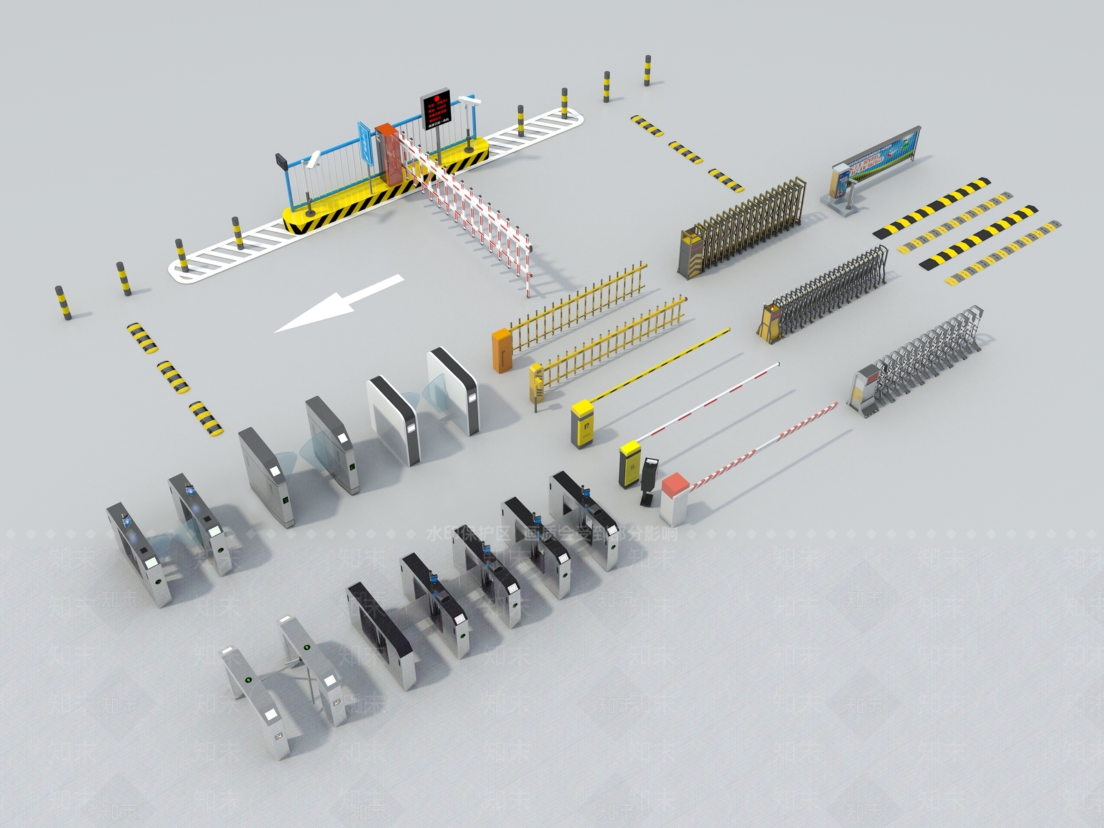 道闸SU模型下载【ID:1149778252】
