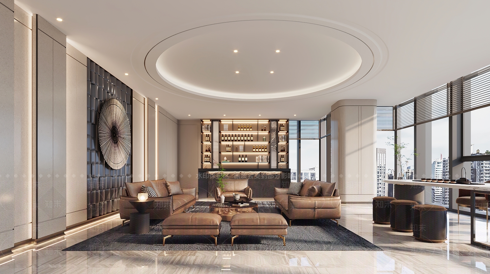 现代轻奢高级vip接待室3D模型下载【ID:1149780821】