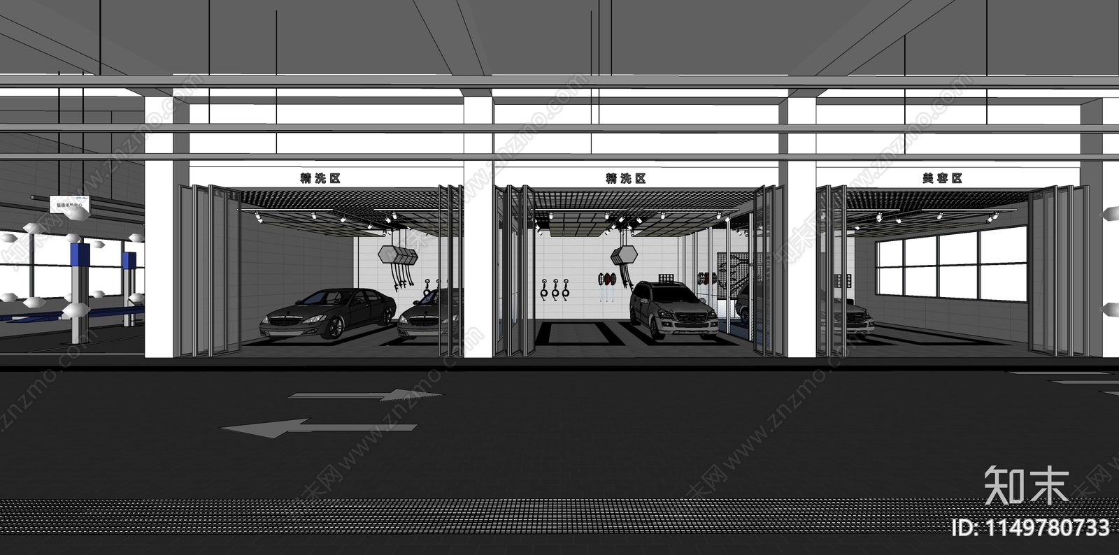 现代汽车4S店SU模型下载【ID:1149780733】