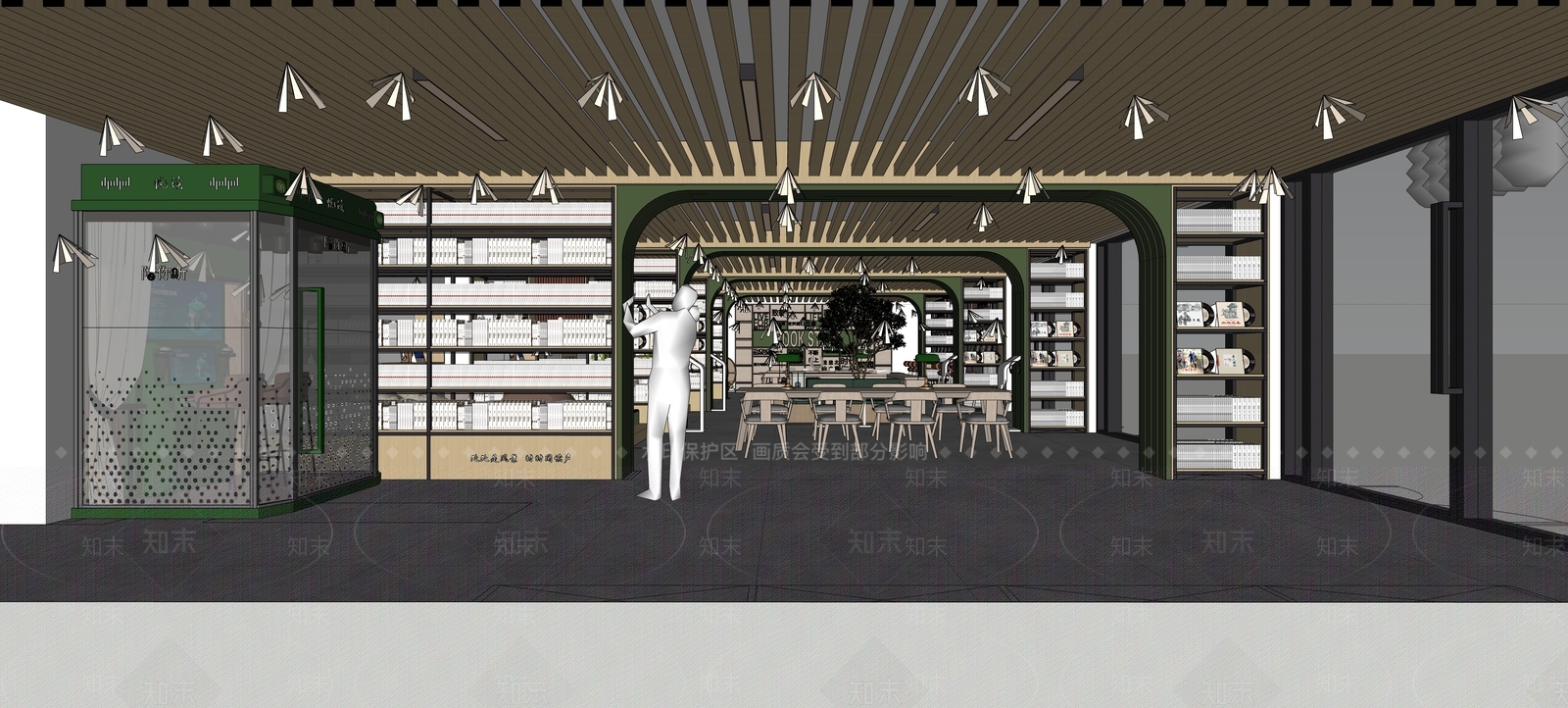 现代书店SU模型下载【ID:1149785153】
