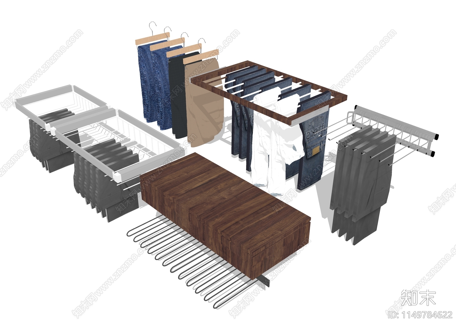 现代挂裤架SU模型下载【ID:1149784622】