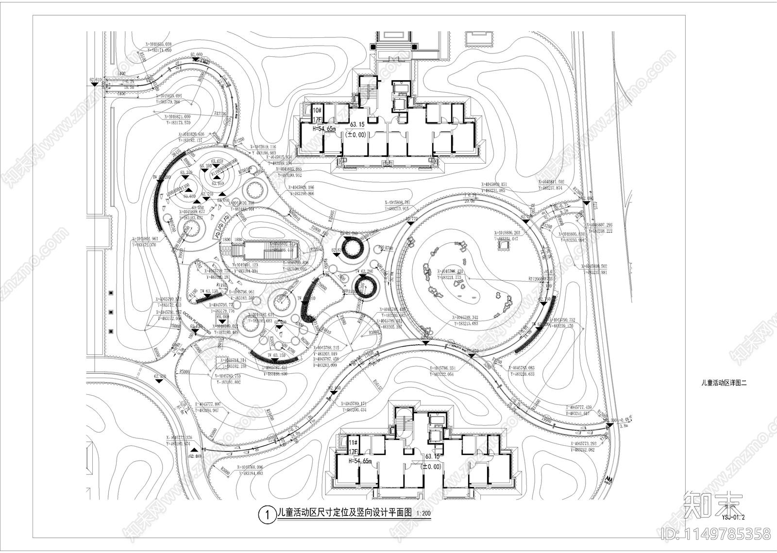 现代海绵城市儿童活动区景观cad施工图下载【ID:1149785358】