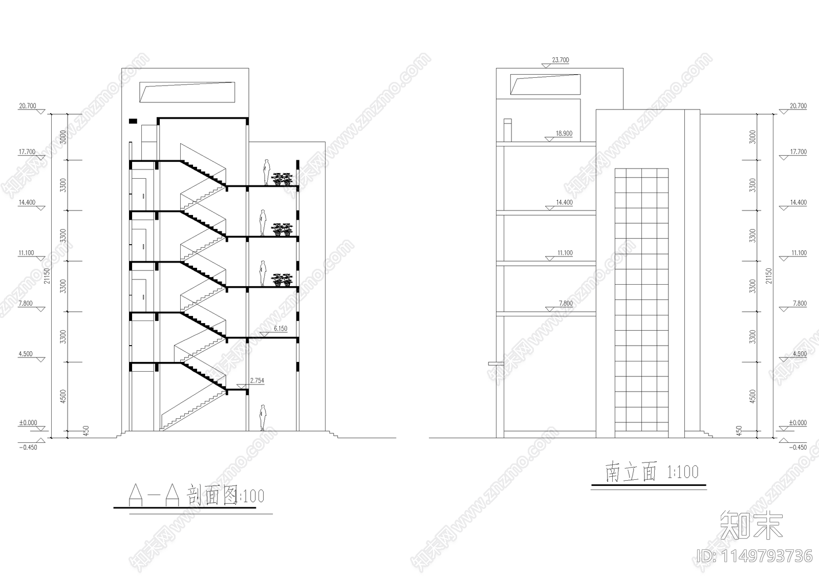 工业车间厂房修理车间建筑cad施工图下载【ID:1149793736】
