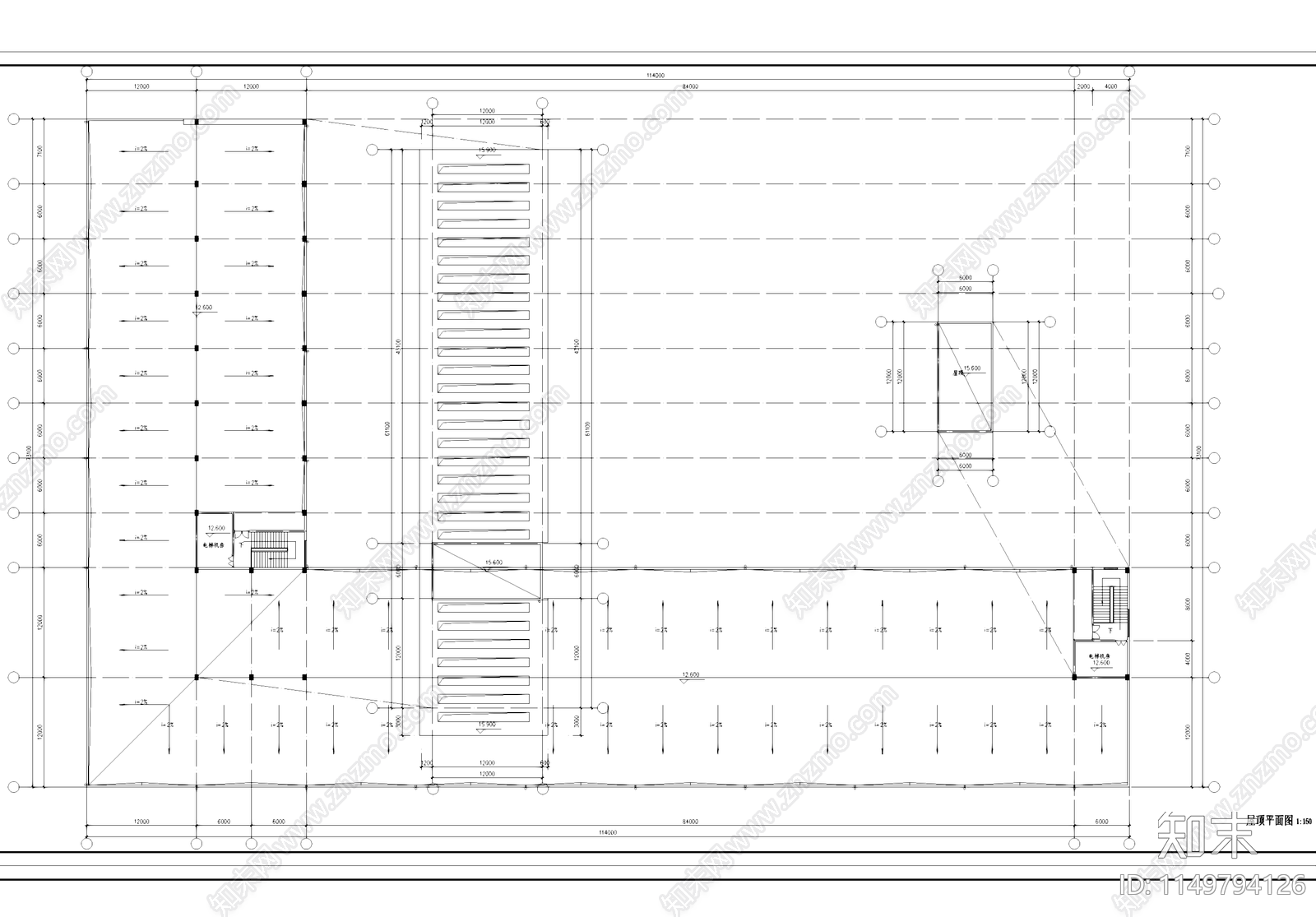 工业车间仓库厂房建筑cad施工图下载【ID:1149794126】