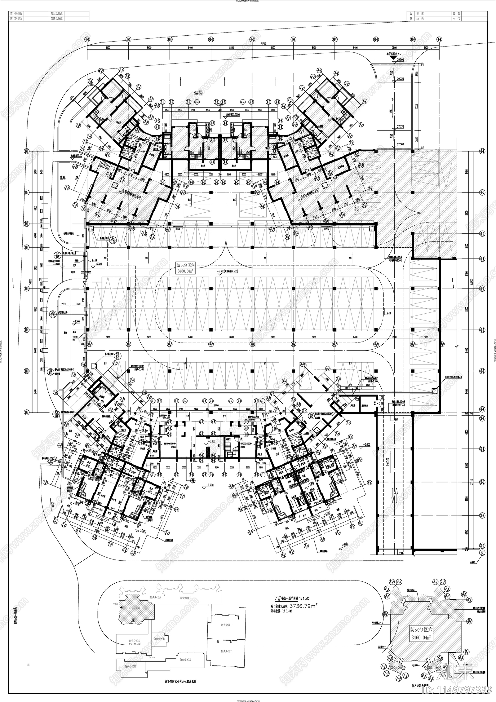 高层住宅楼建施图cad施工图下载【ID:1149797339】