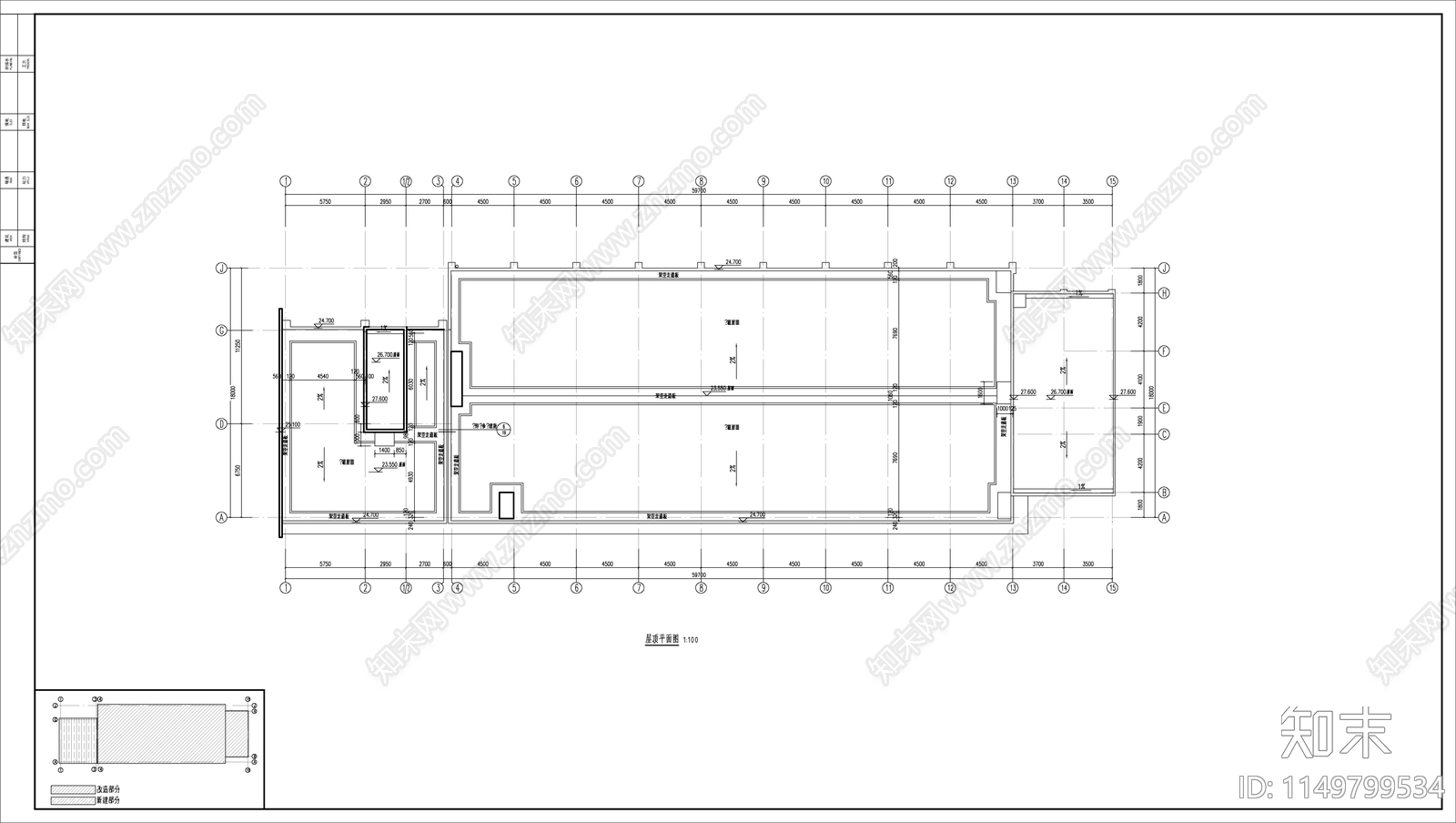 新中式多层生产车间建施图cad施工图下载【ID:1149799534】