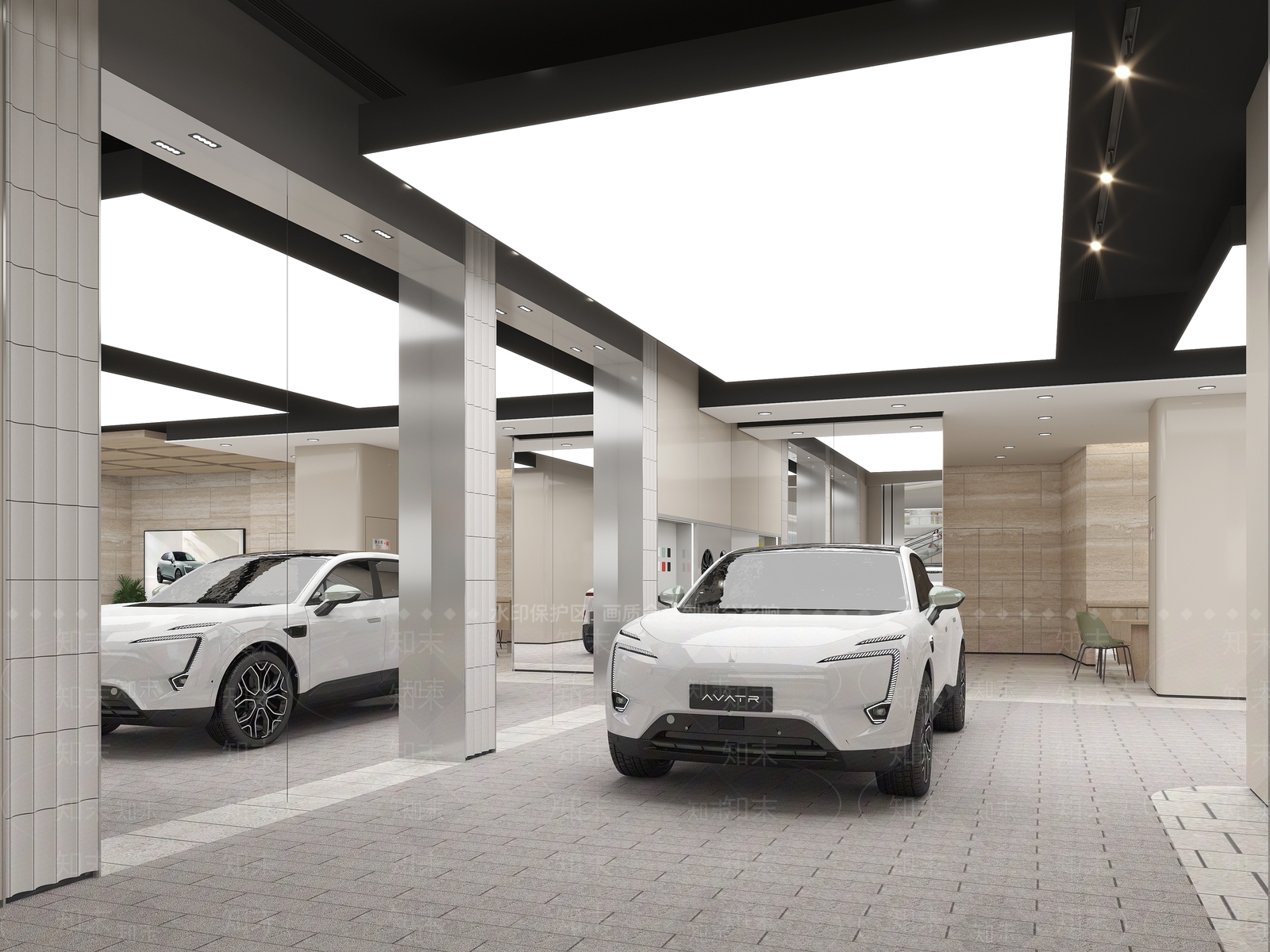 现代新能源汽车4s店3D模型下载【ID:1149802865】