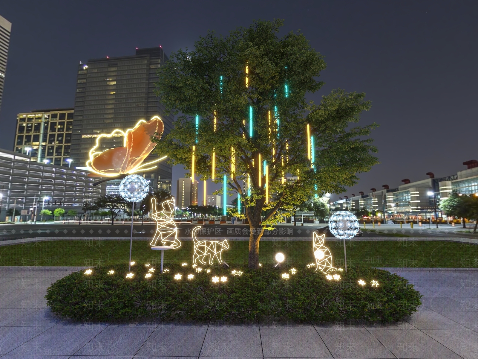 现代装饰灯3D模型下载【ID:1149804401】