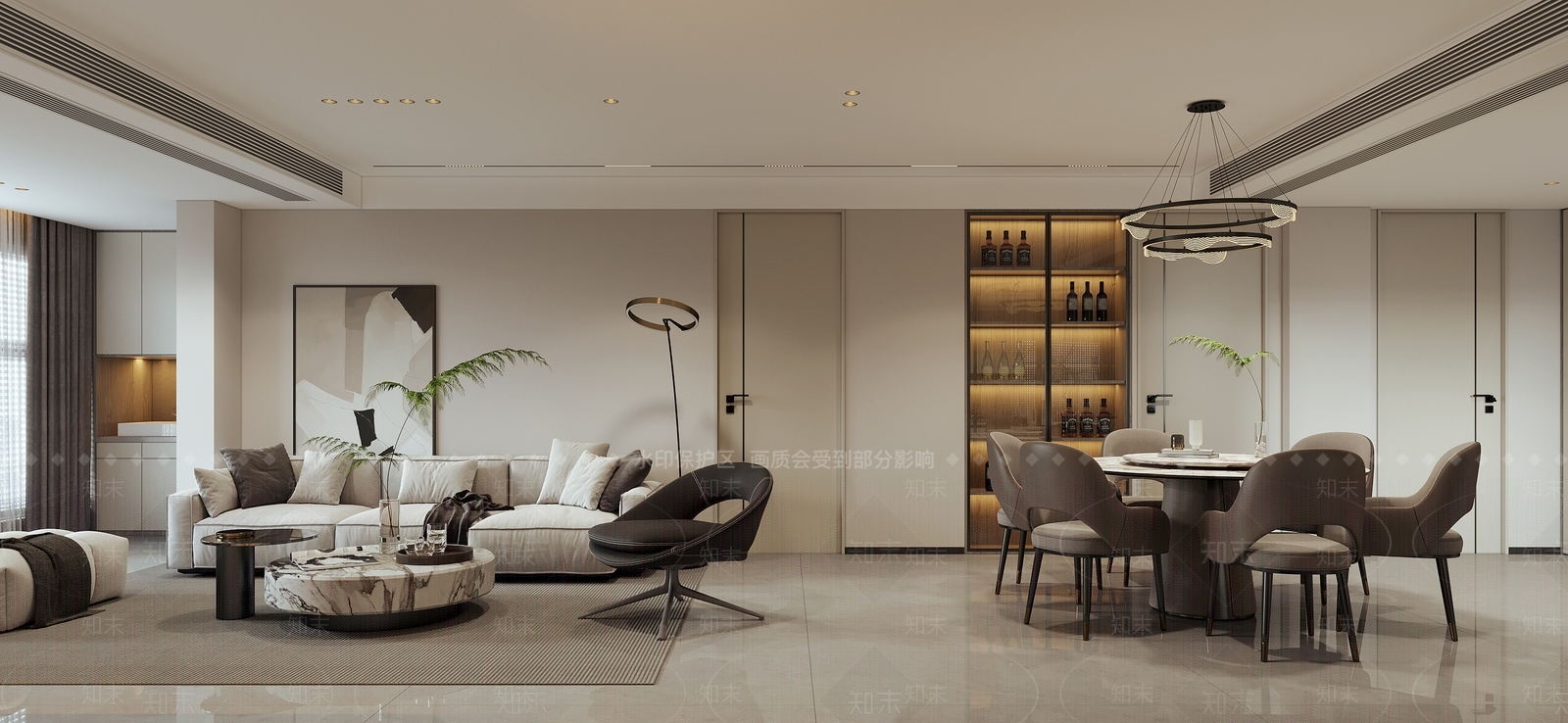 现代客餐厅3D模型下载【ID:1149817811】_知末3d模型网
