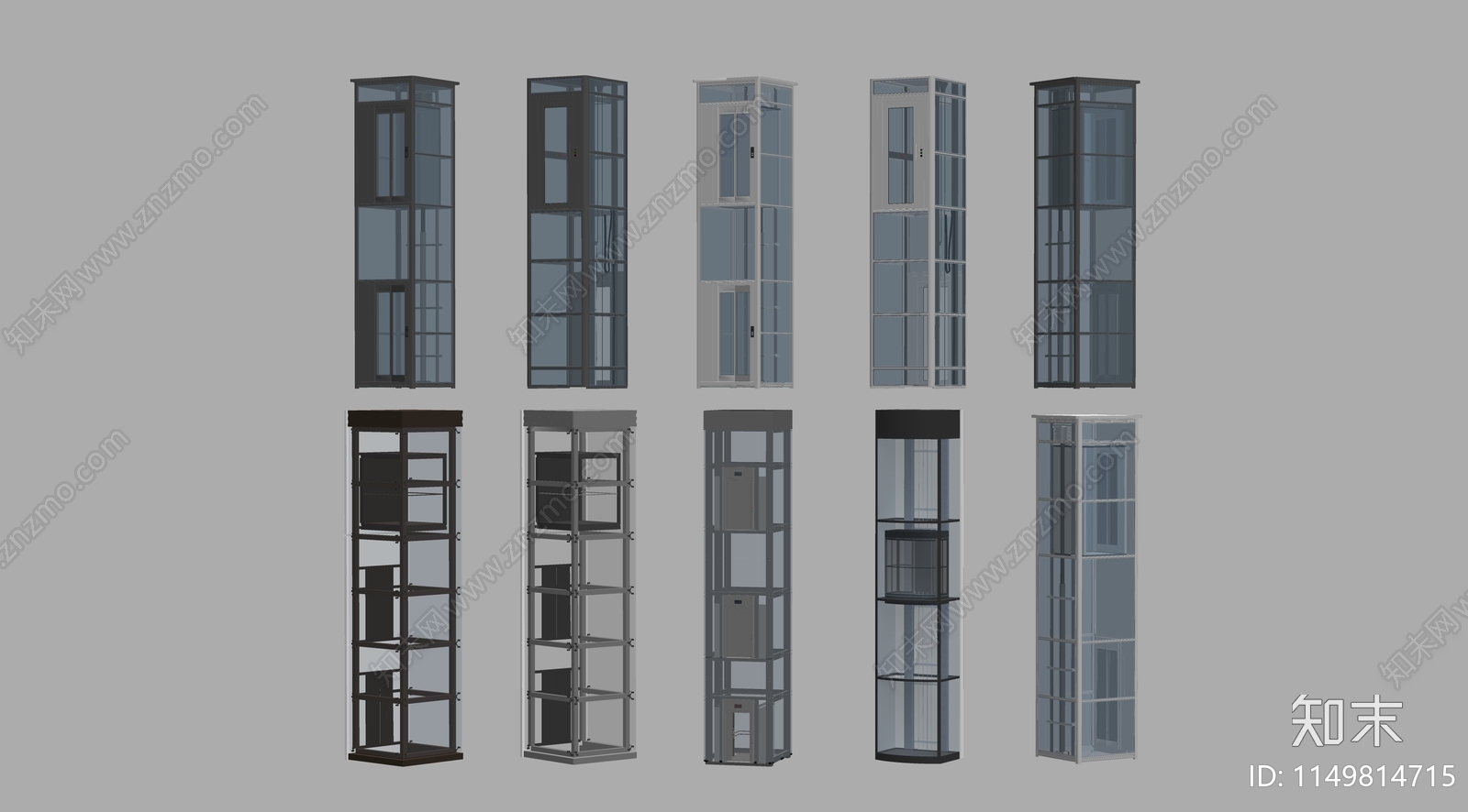 现代观光电梯SU模型下载【ID:1149814715】