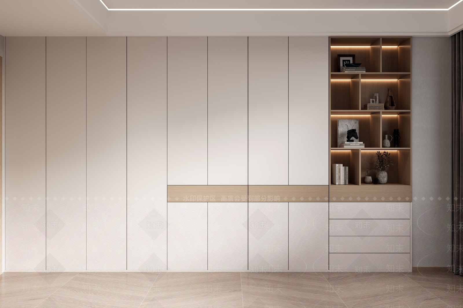 现代卧室衣柜3D模型下载【ID:1149815173】