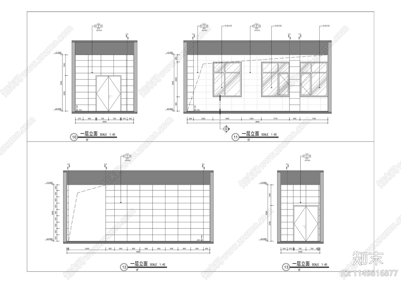 尚品雅居公建配套医疗卫生用房室内cad施工图下载【ID:1149816877】