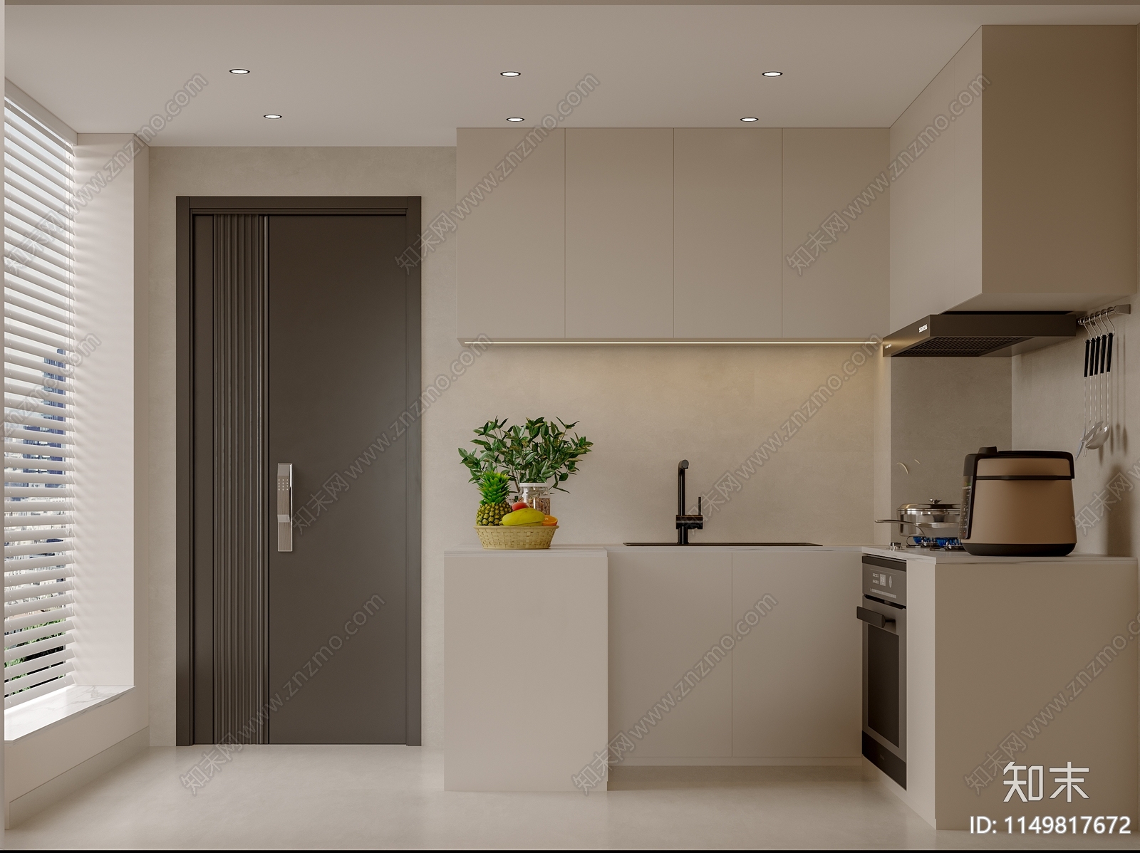现代公寓厨房3D模型下载【ID:1149817672】