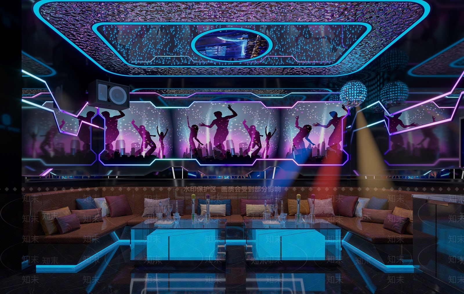 现代风格KTV包房3D模型下载【ID:1149822088】