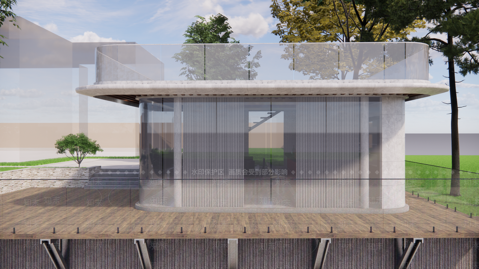 现代风格茶亭SU模型下载【ID:1150167125】