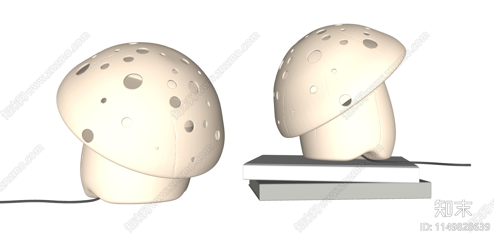 现代蘑菇台灯SU模型下载【ID:1149828639】