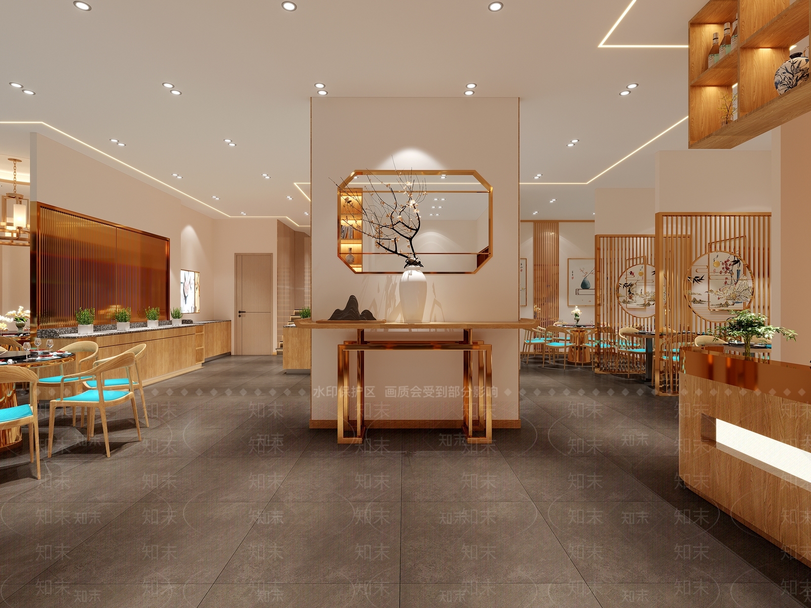 新中式火锅店3D模型下载【ID:1149830504】