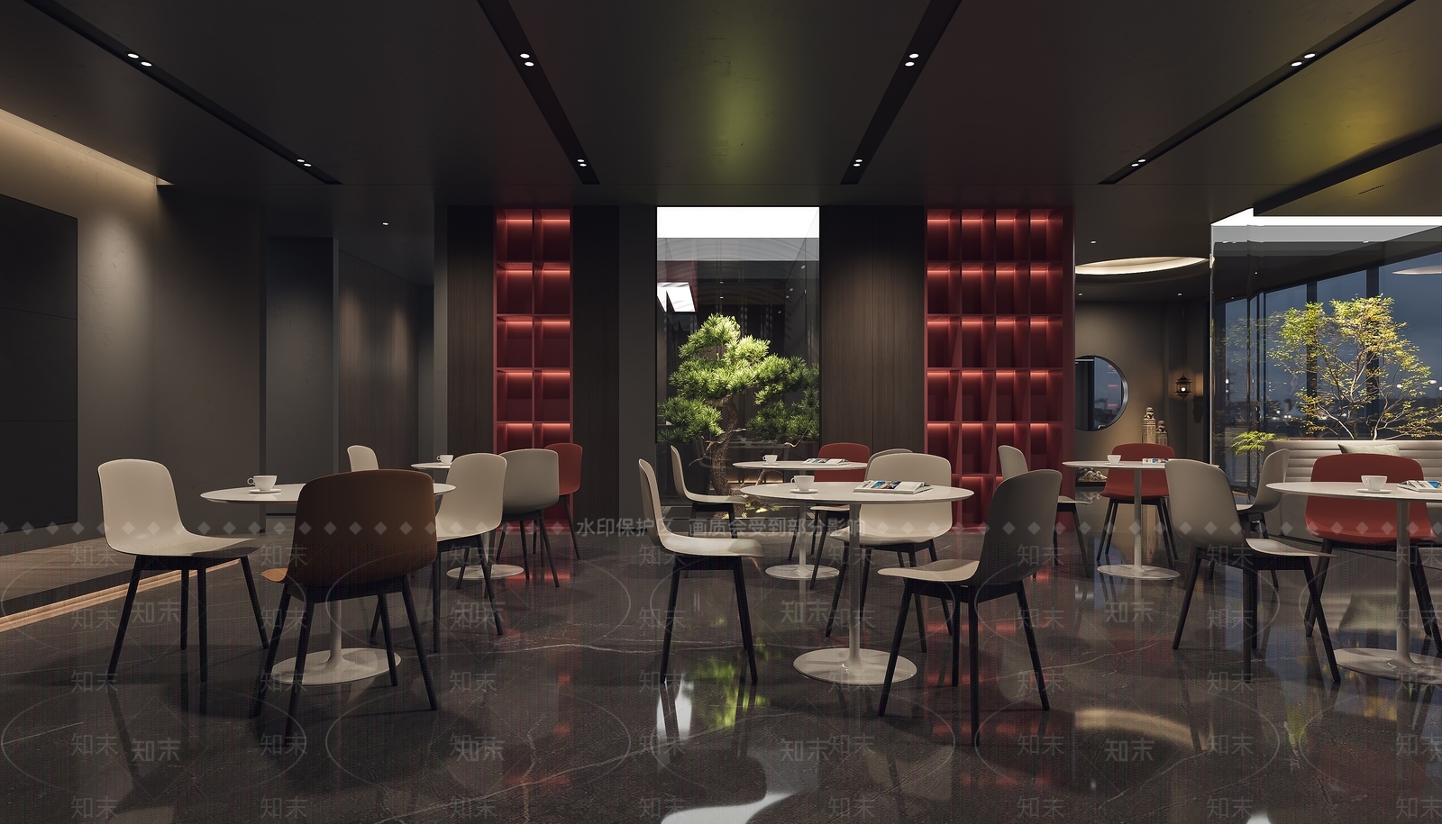 现代咖啡厅3D模型下载【ID:1214165643】