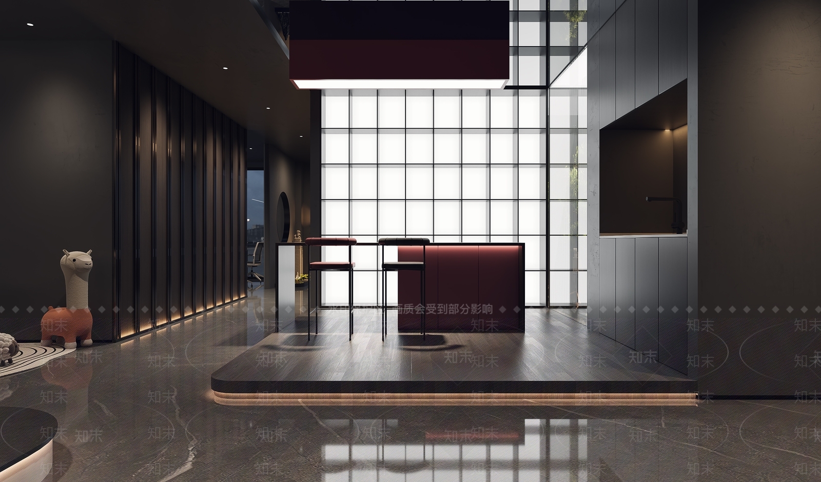 现代咖啡厅3D模型下载【ID:1214165643】
