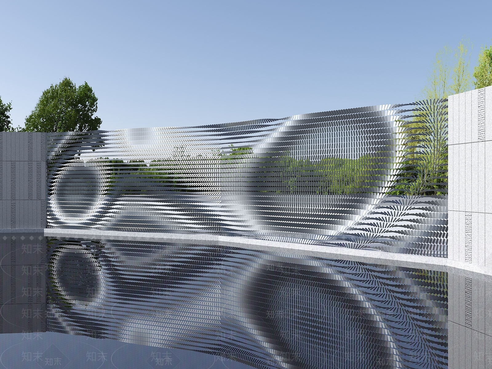 现代风动墙背景墙3D模型下载【ID:1149830807】