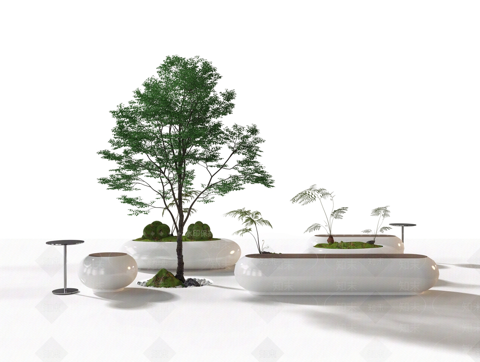 现代户外景观凳3D模型下载【ID:1149831173】