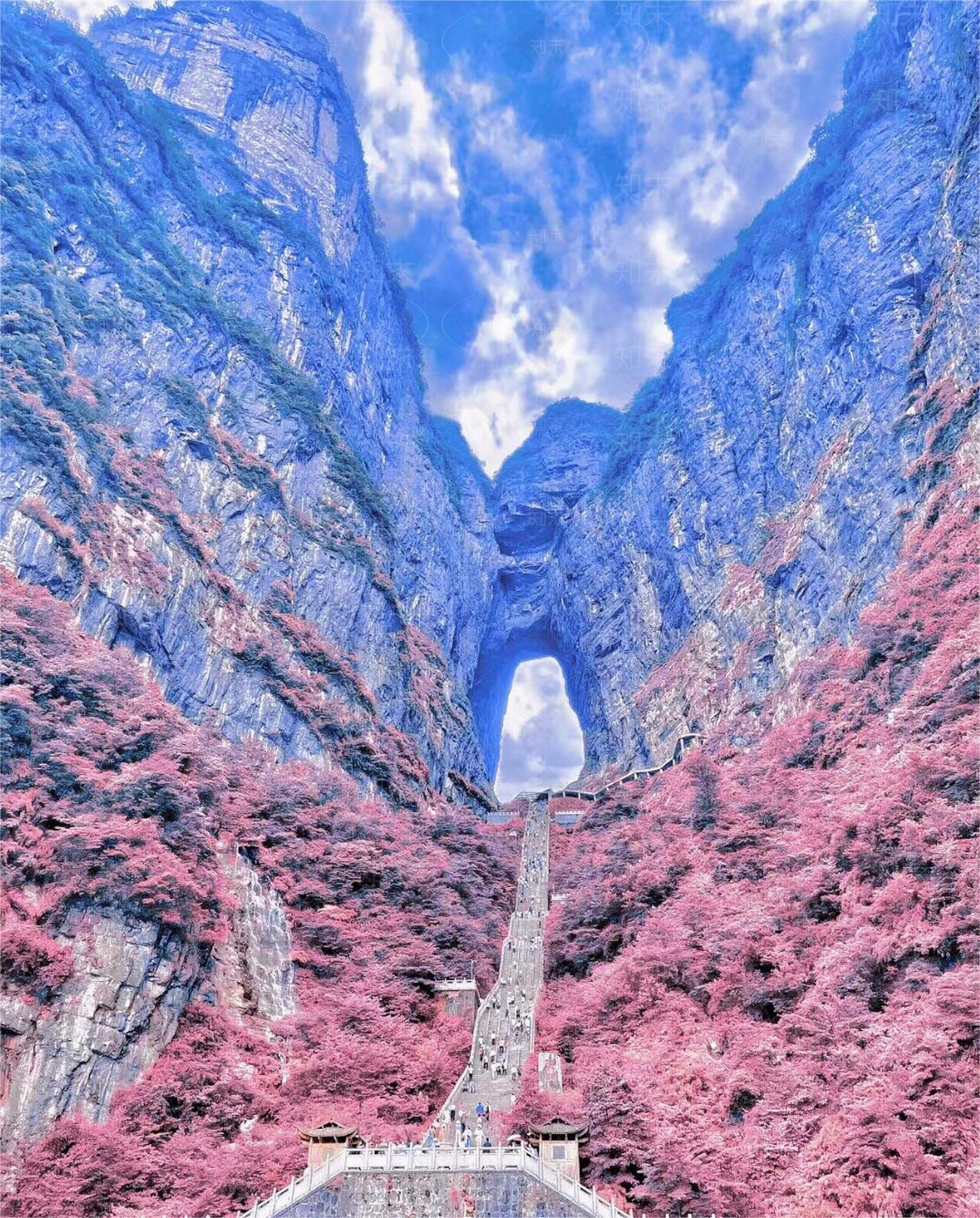 天门山春季风景装饰画贴图下载【ID:1149832458】