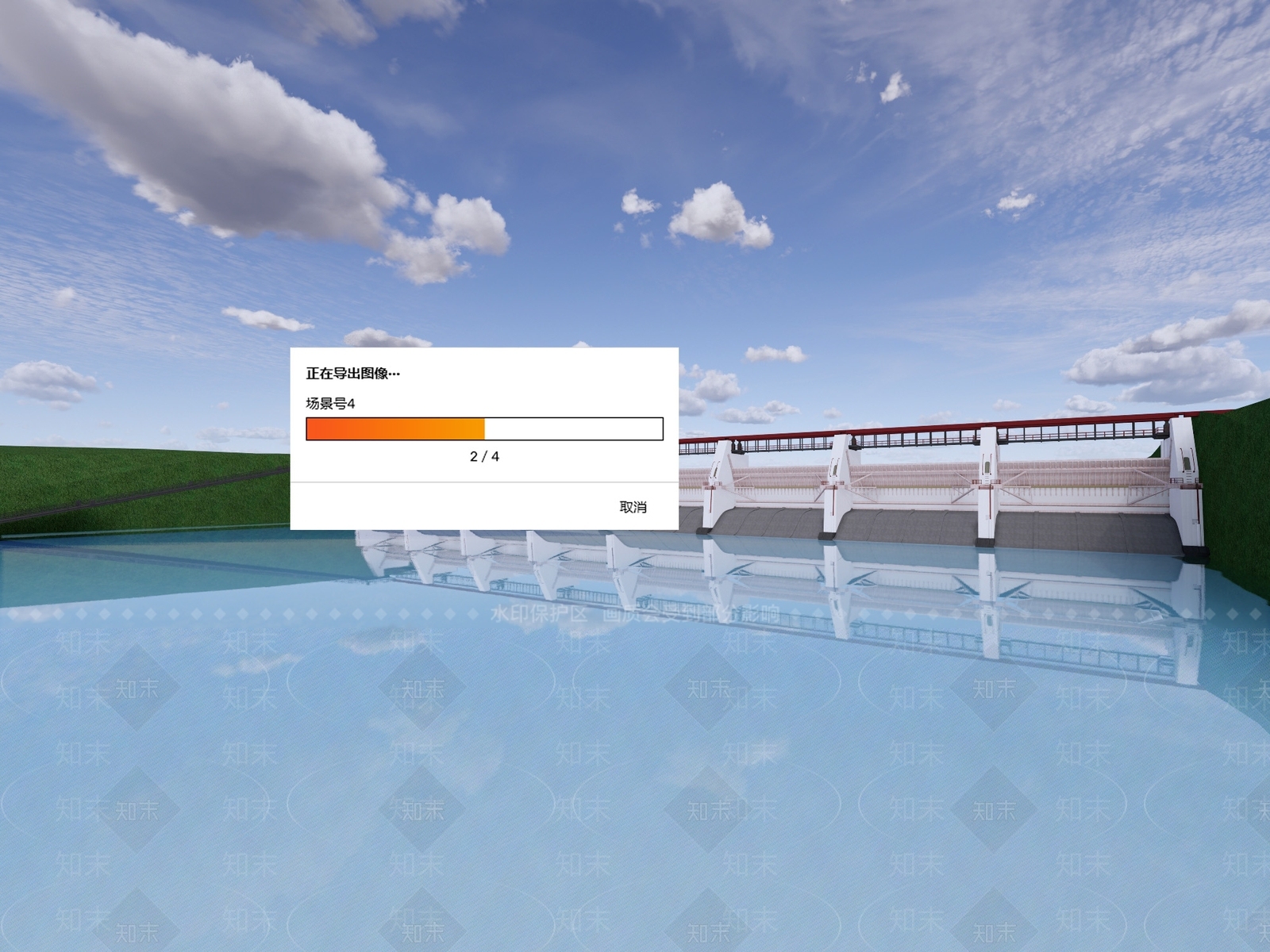 现代水利SU模型下载【ID:1149835804】