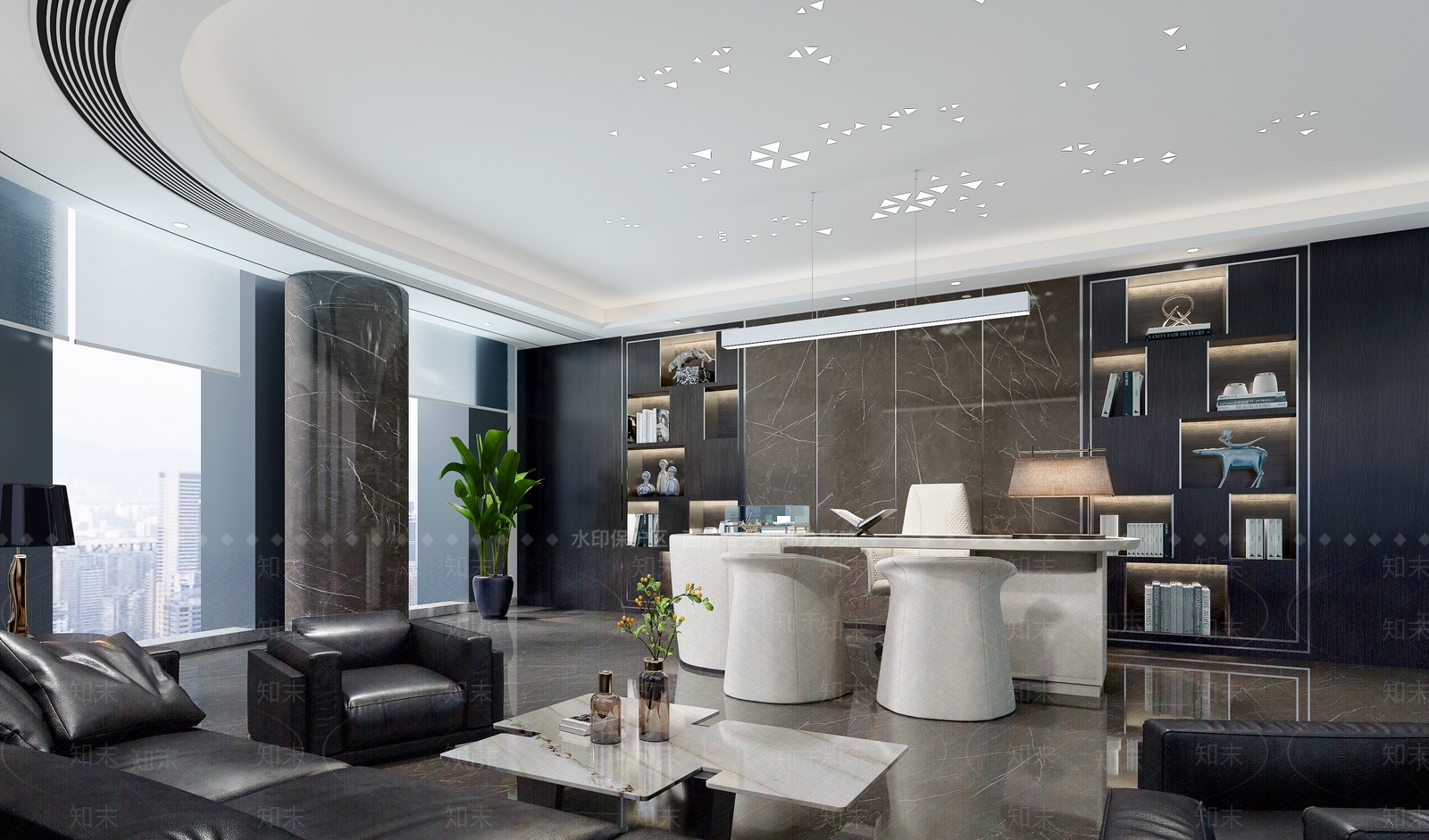 现代总裁办公室3D模型下载【ID:1149841949】