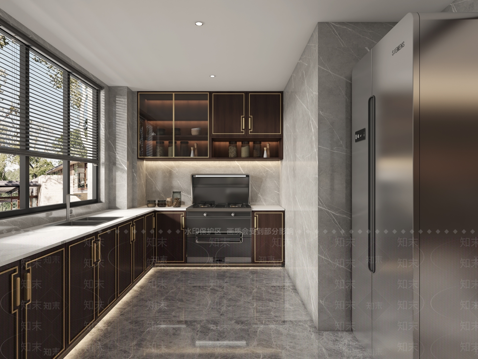 新中式家装厨房3D模型下载【ID:1149844946】