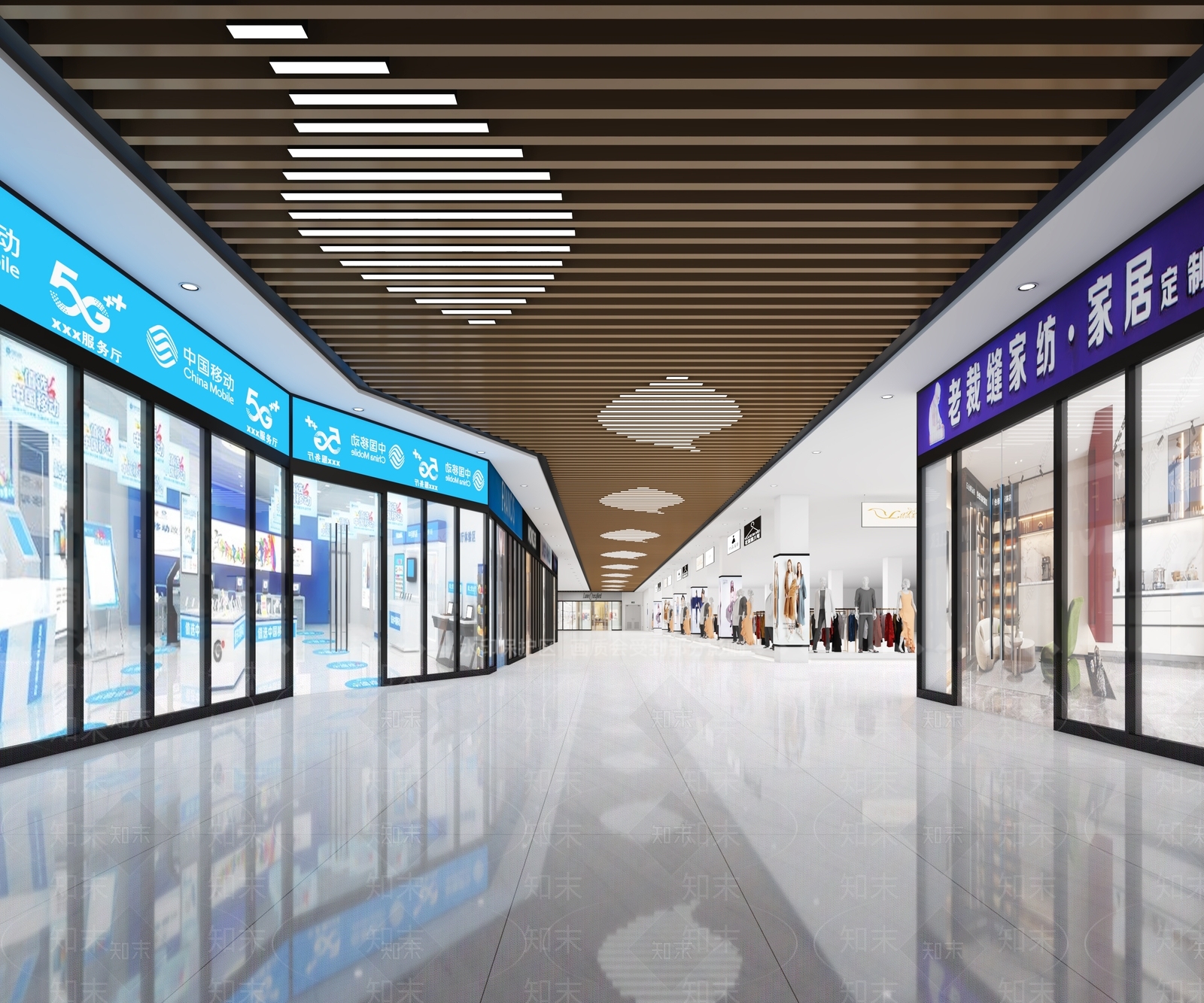 现代商场过道3D模型下载【ID:1149845474】