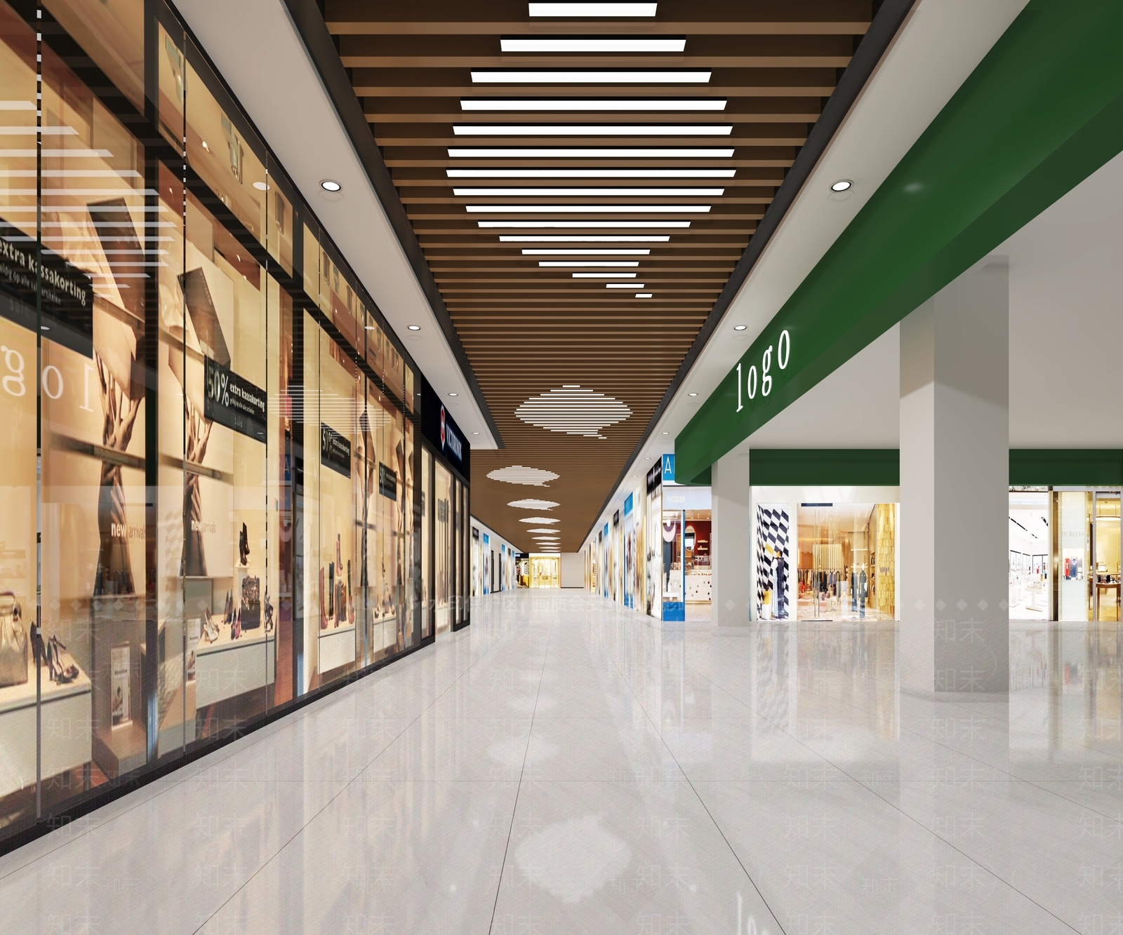 现代商场过道3D模型下载【ID:1149845474】