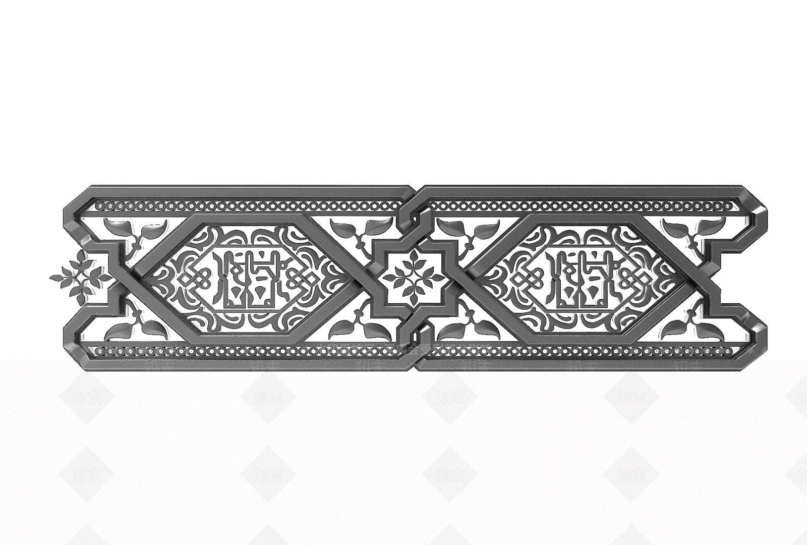 新中式雕花栏杆3D模型下载【ID:1149884315】