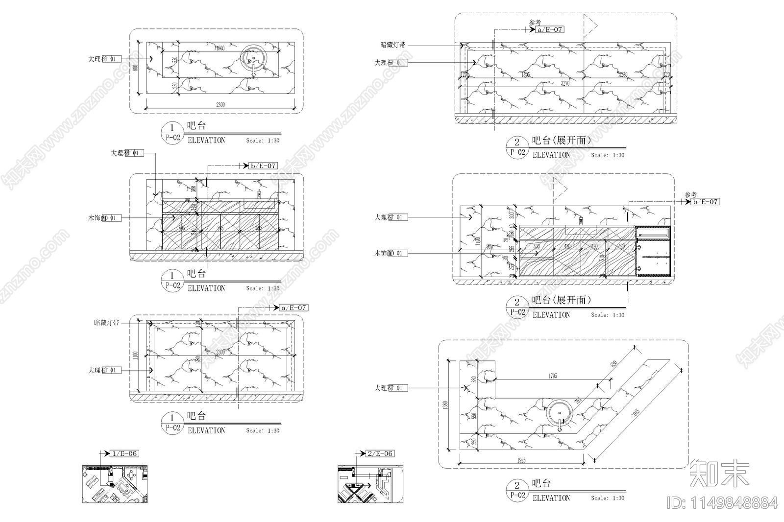 高定衣柜专卖店室内cad施工图下载【ID:1149848884】