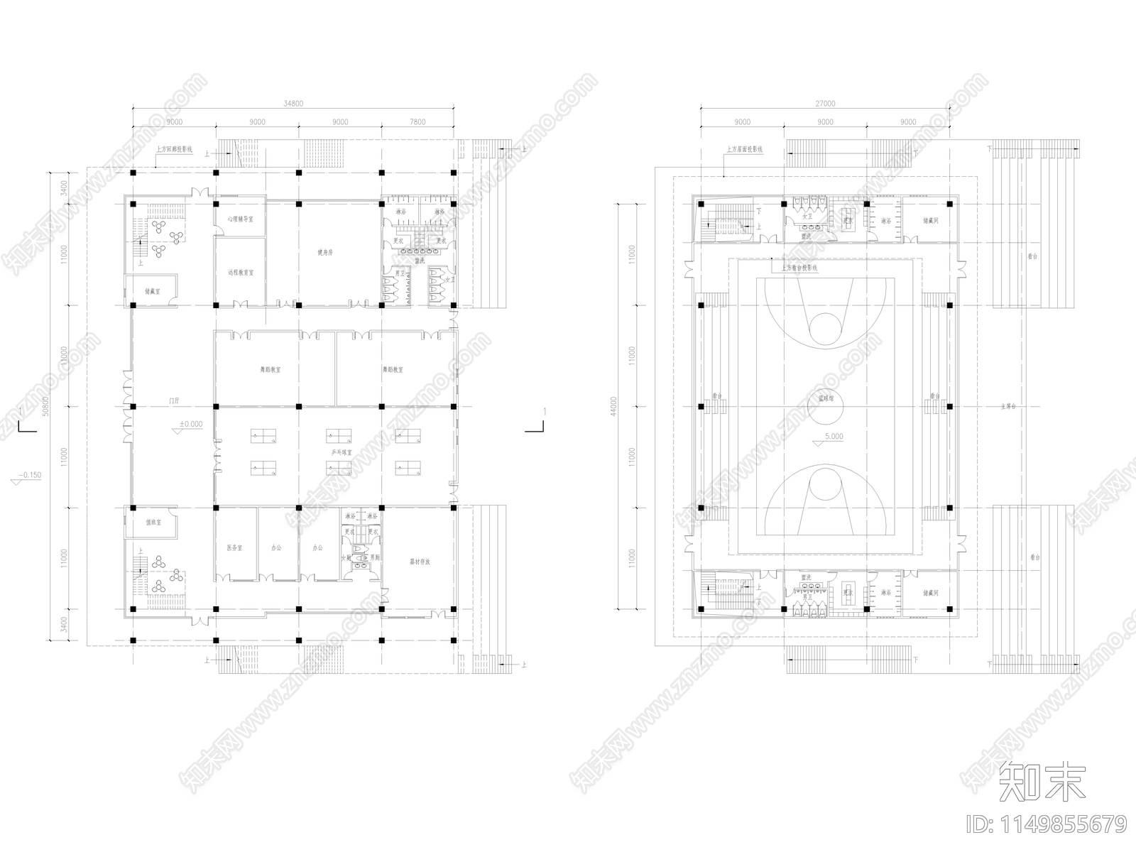 无锡惠山城铁站区配套学校建筑cad施工图下载【ID:1149855679】