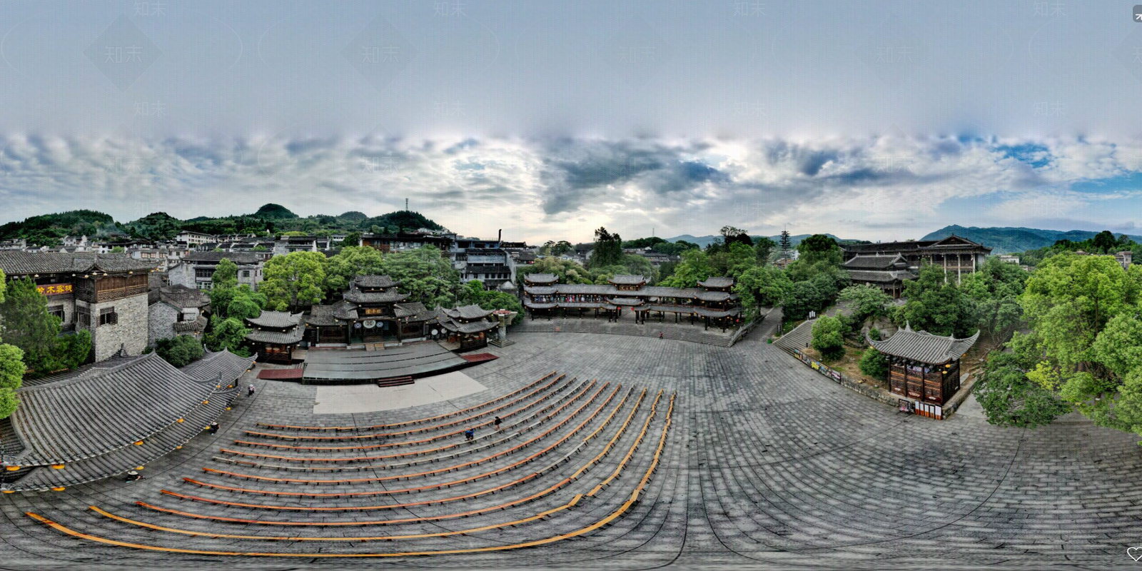 hdr户外古建广场贴图下载【ID:1149994261】