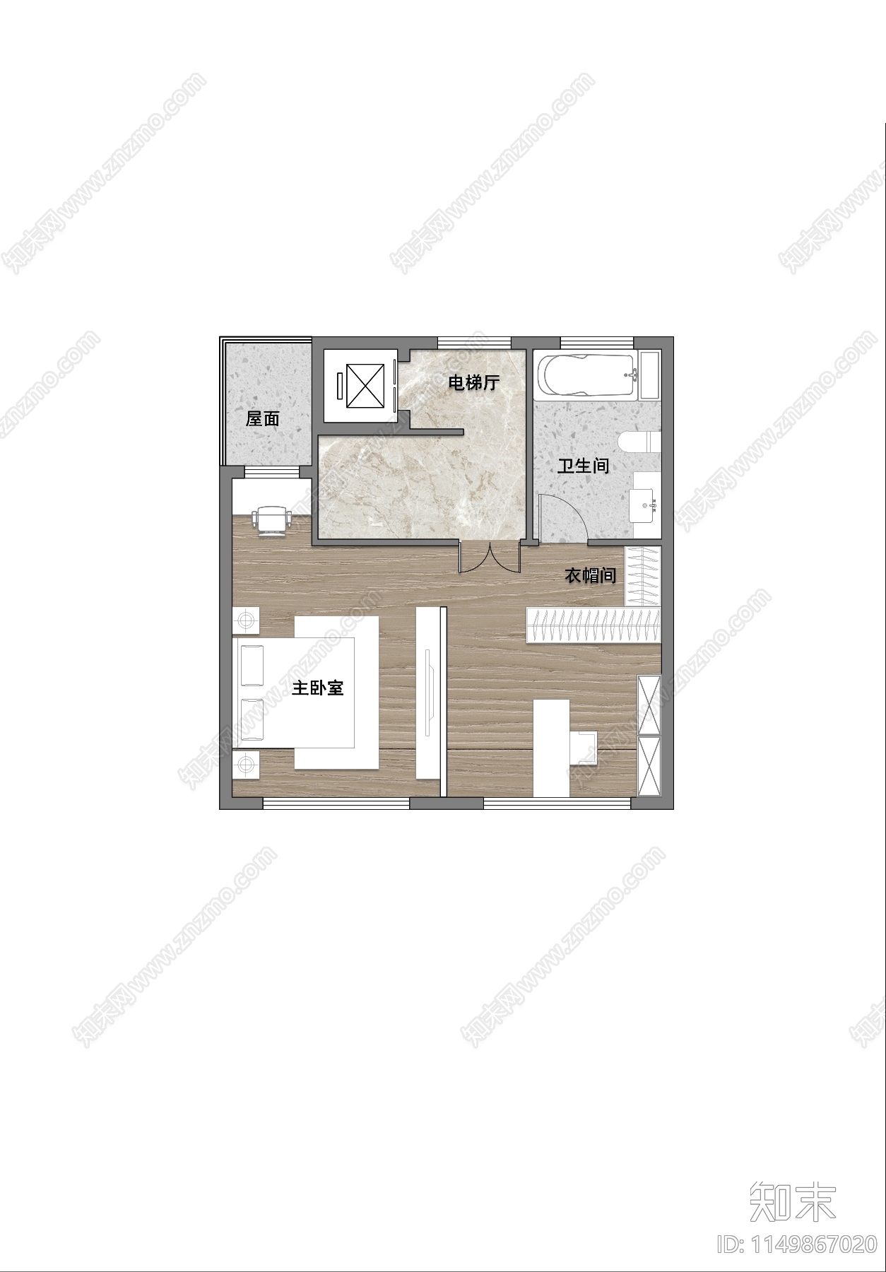 147平三层别墅室内平面cad施工图下载【ID:1149867020】