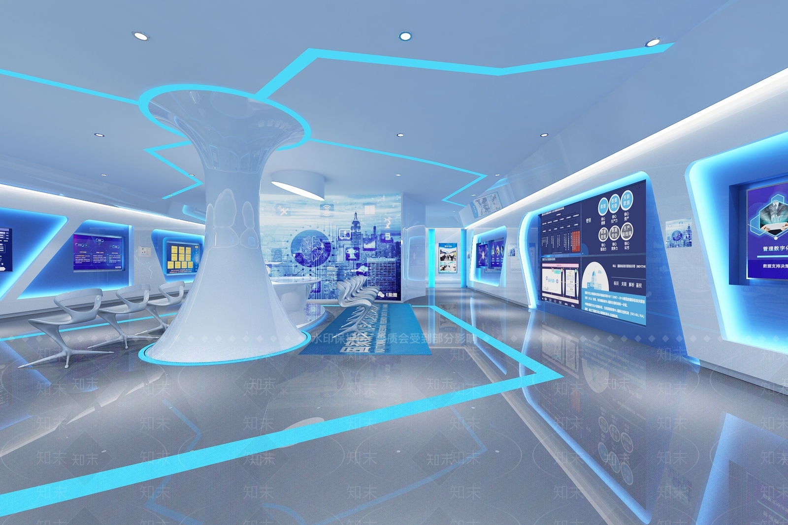 现代数字化科技展馆3D模型下载【ID:1149867593】