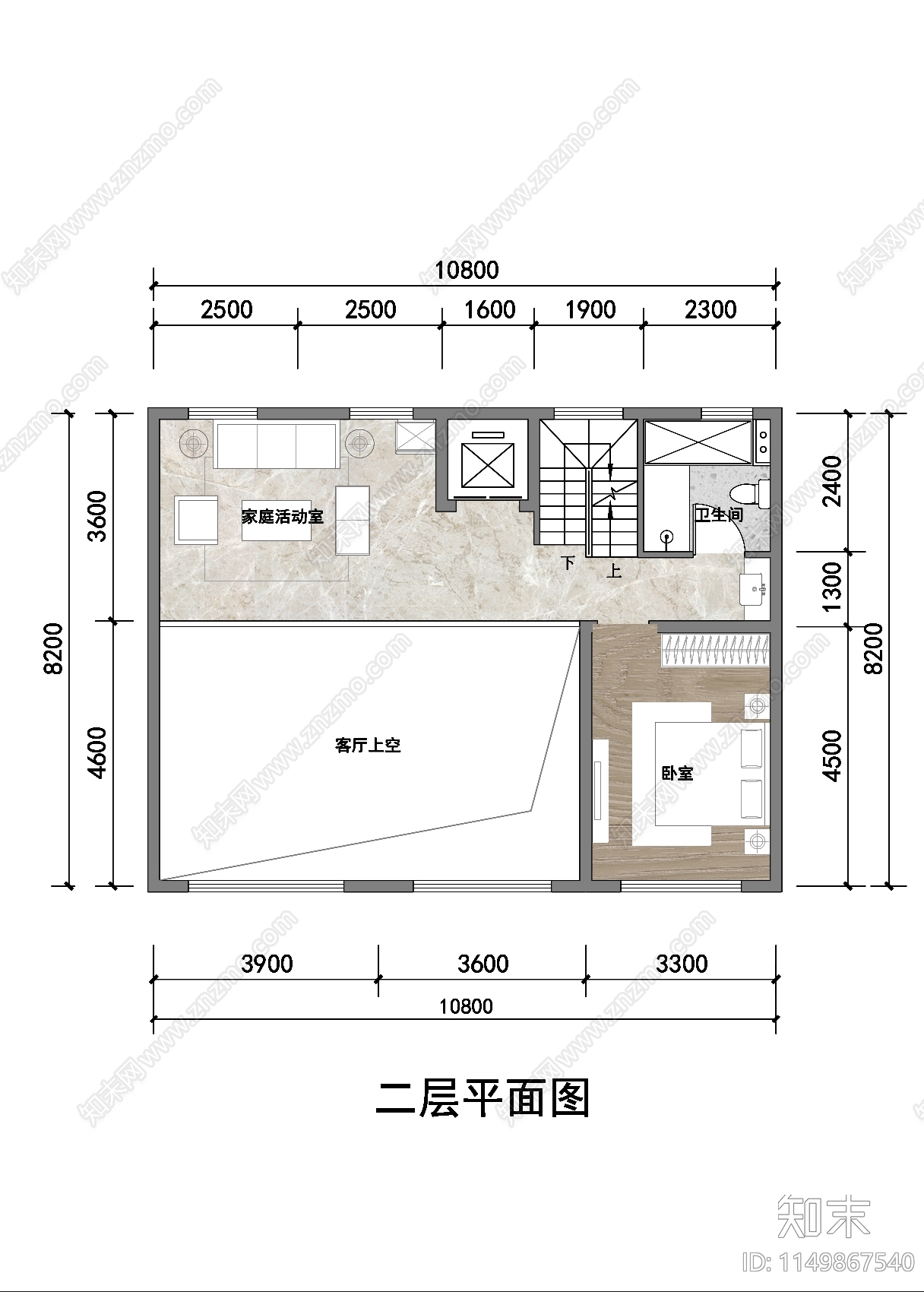 220平三层别墅平面cad施工图下载【ID:1149867540】