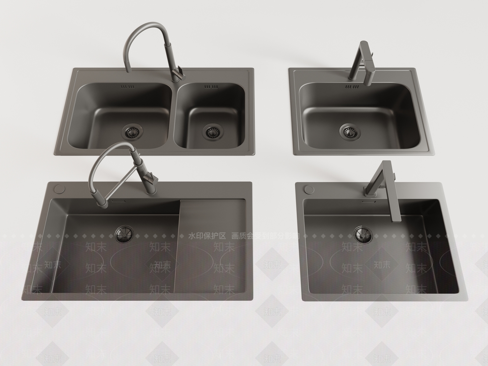 厨房水槽3D模型下载【ID:1149867937】