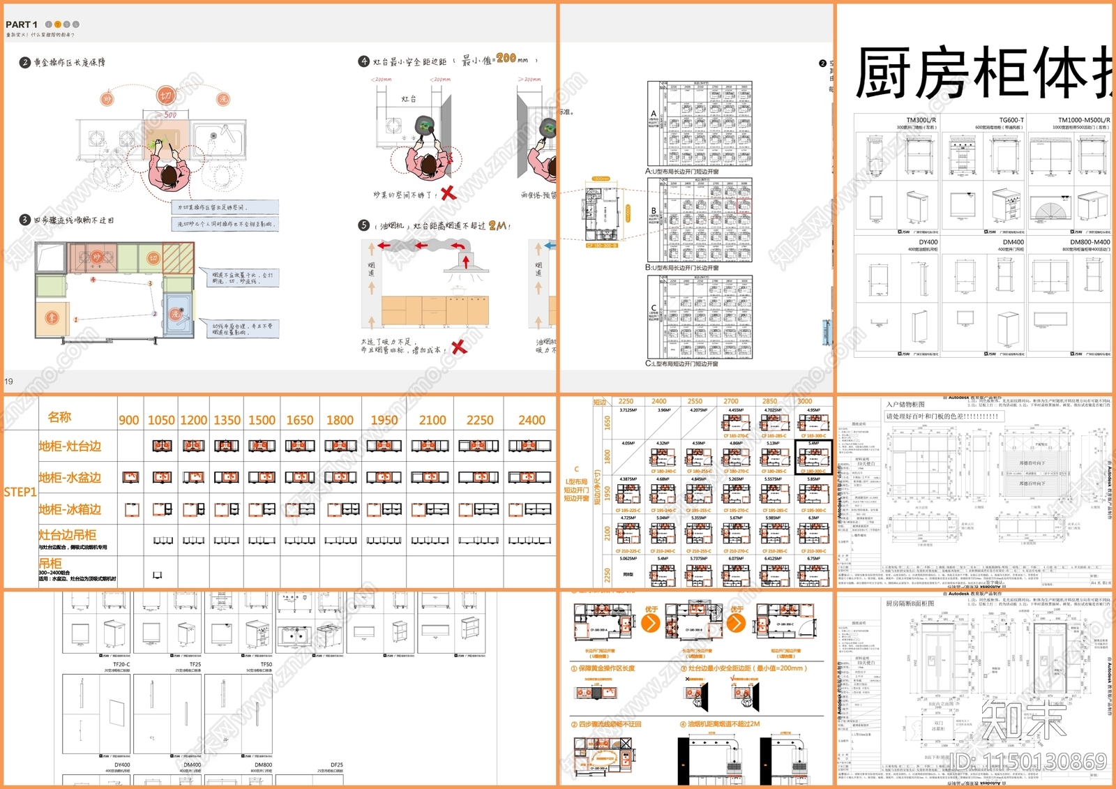 千种厨房橱柜专用柜体图库施工图下载【ID:1150130869】