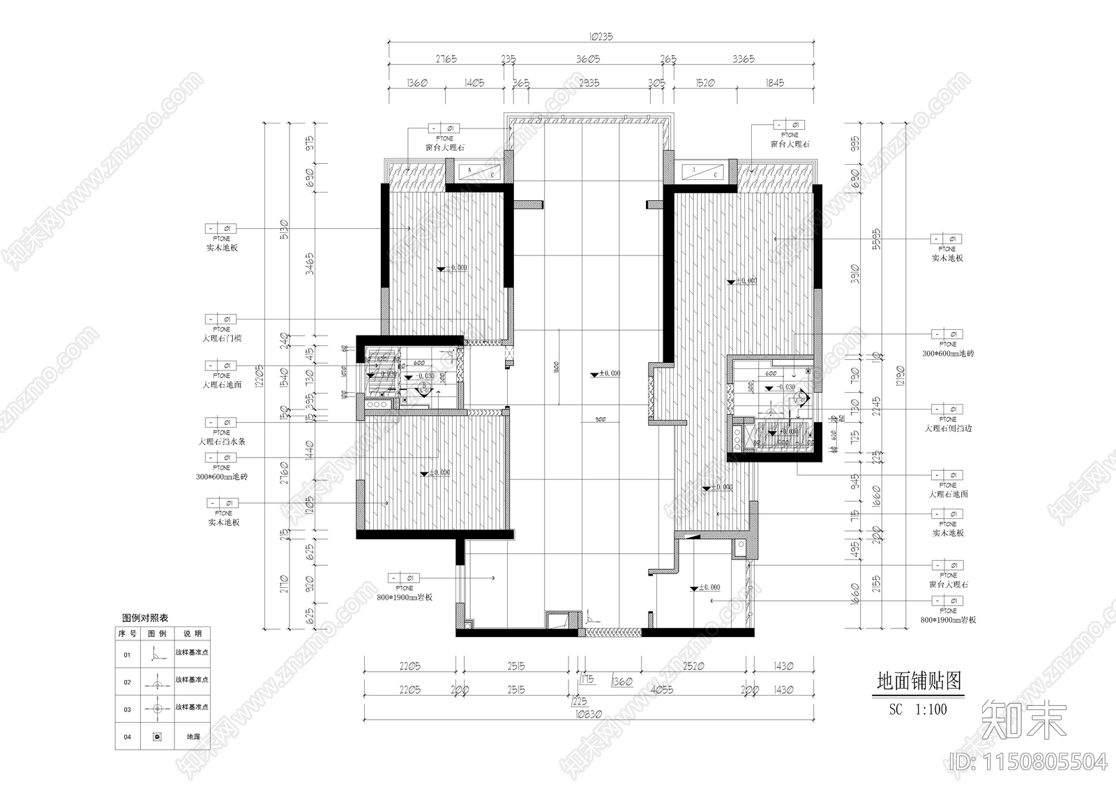 兰溪谷现代极简风格家装平层cad施工图下载【ID:1150805504】