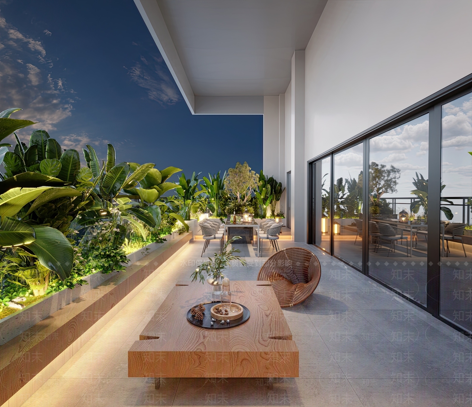 现代家居阳台3D模型下载【ID:1149872366】