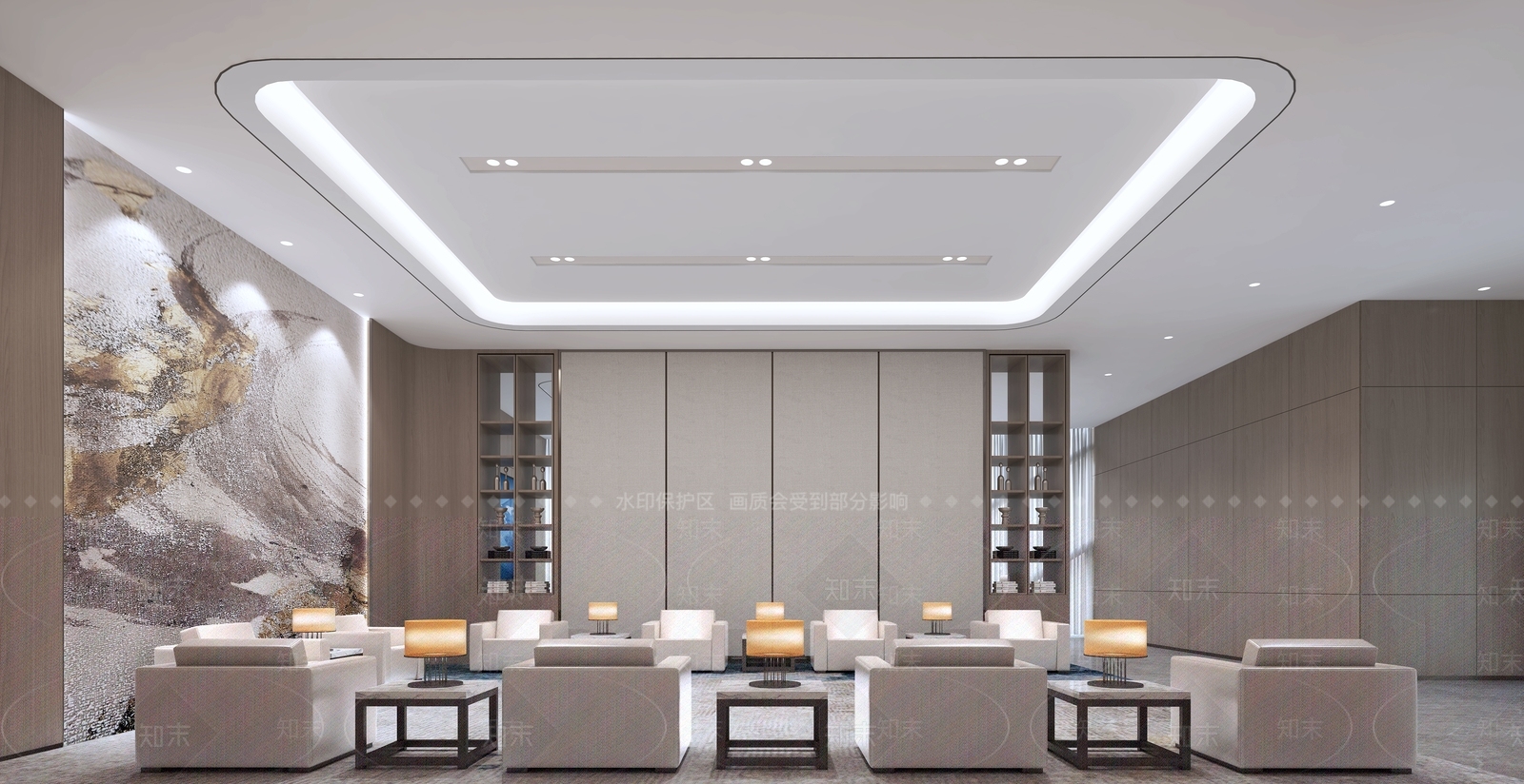 现代会客厅3D模型下载【ID:1149878983】