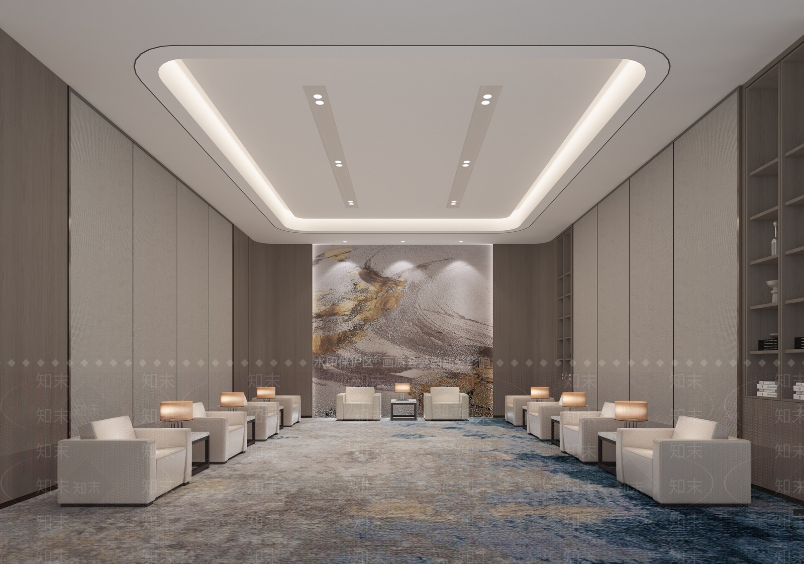 现代会客厅3D模型下载【ID:1149878983】