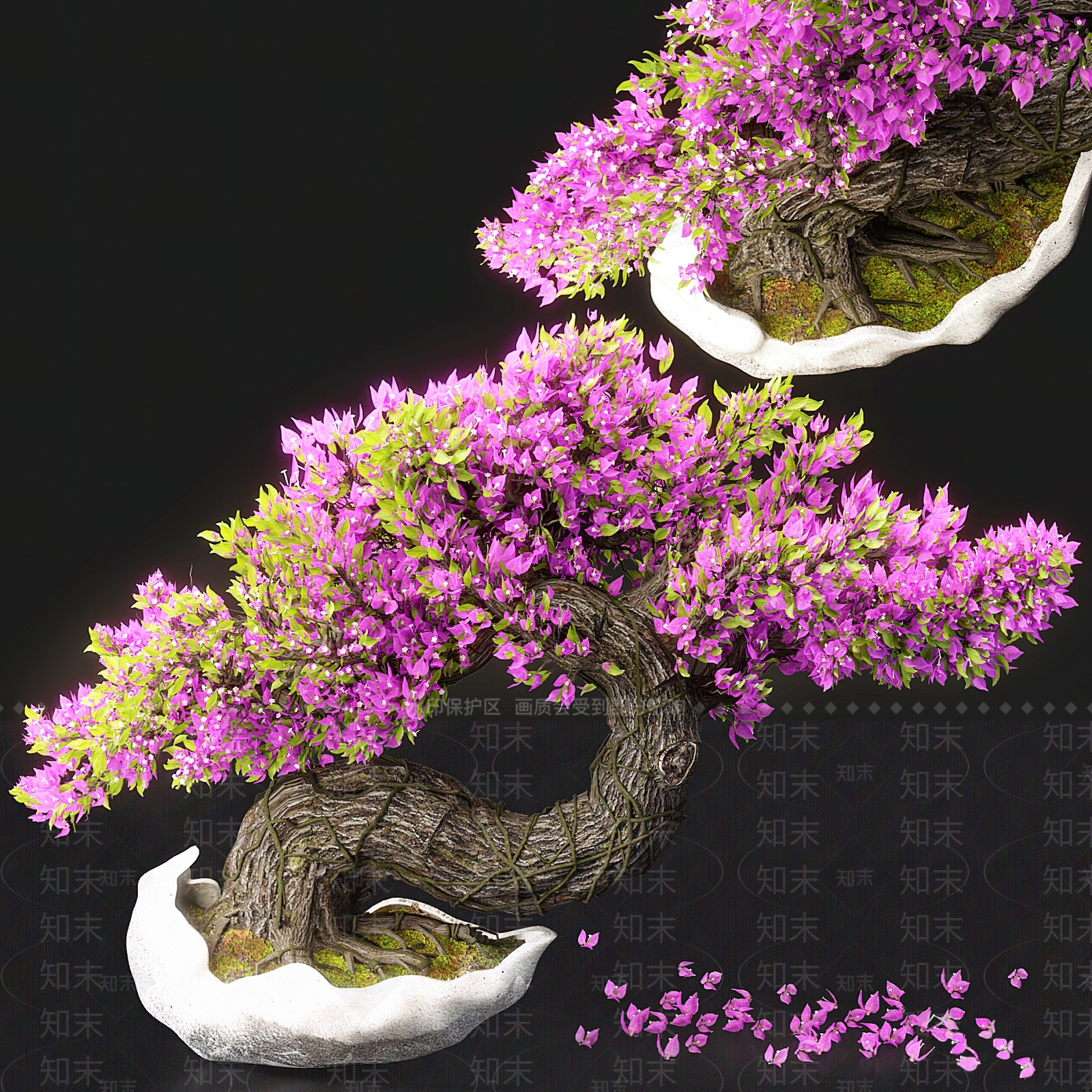 新中式盆景3D模型下载【ID:1149881723】