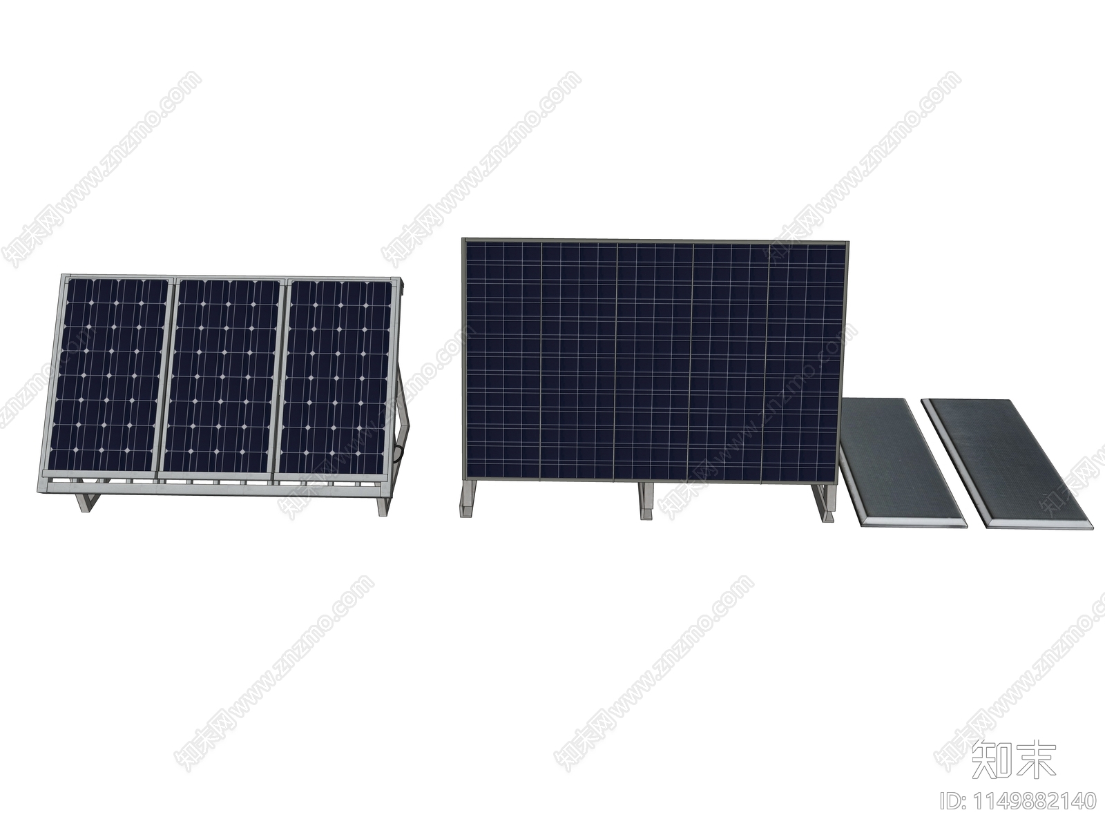 太阳能光伏板SU模型下载【ID:1149882140】