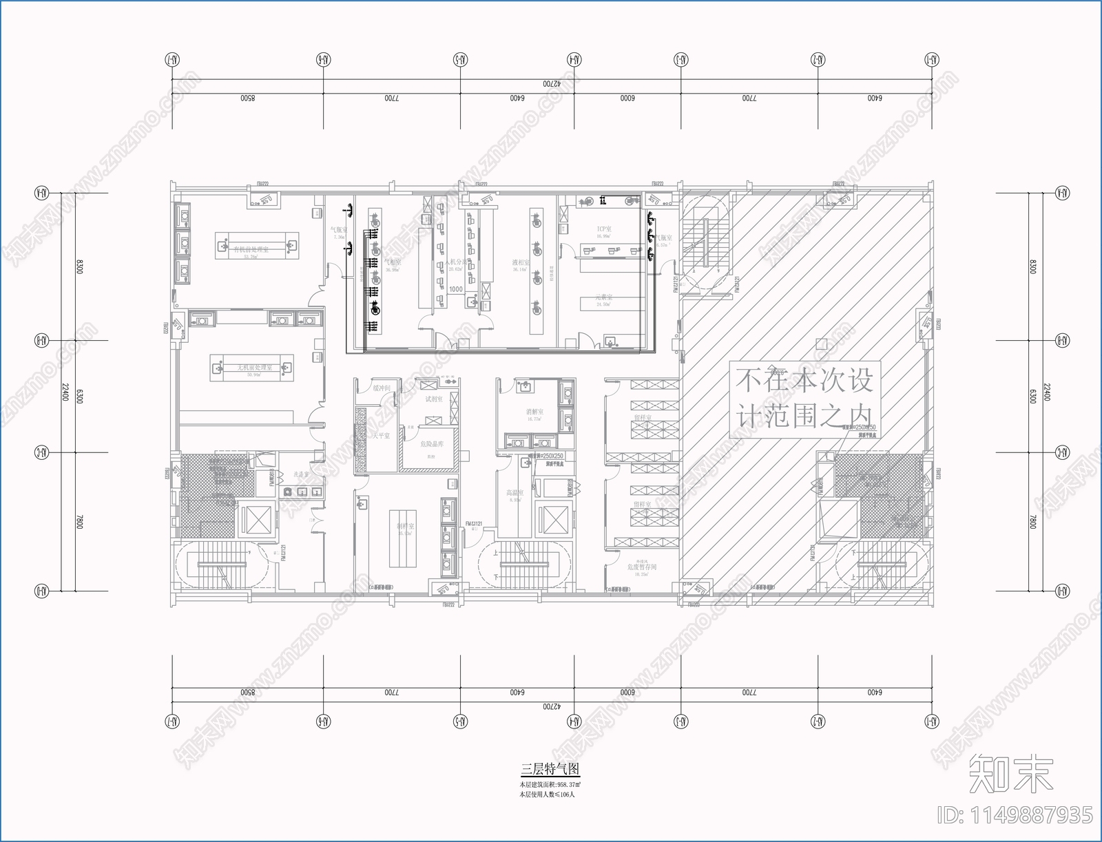 净化实验室室内cad施工图下载【ID:1149887935】